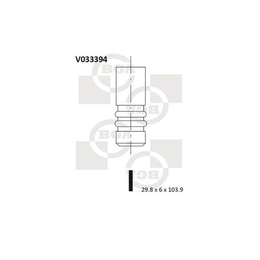 BGA Engine Exhaust Valve 29mm Head V033394