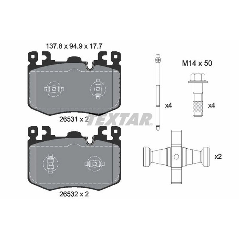 Textar Front Brake Pad Set 2653101
