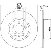 DON 2 x Front Brake Discs PCD23321