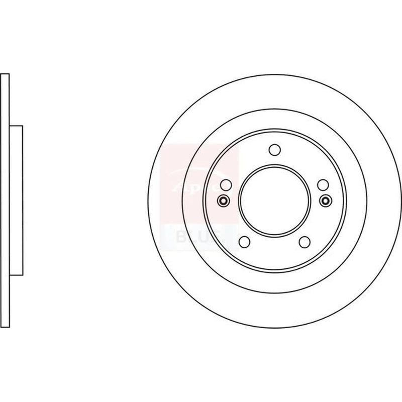 Apec 2 x Solid Rear Brake Discs SDK6704