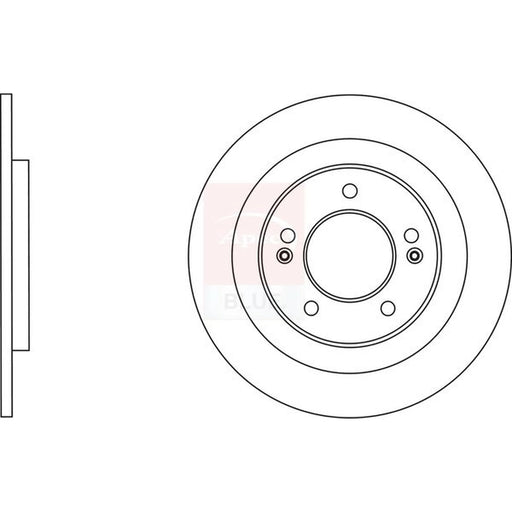 Apec 2 x Solid Rear Brake Discs SDK6704