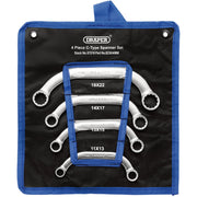 Draper Half Moon Obstruction Ring Spanner Set 4 Piece