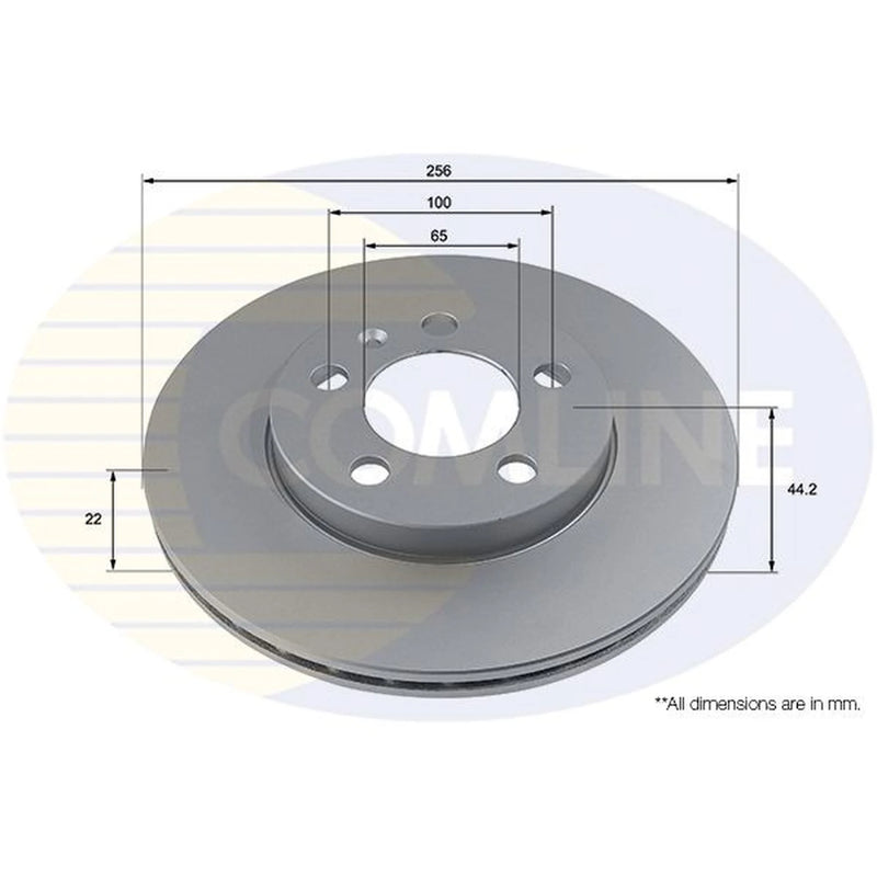 Comline 2 x Internally Vented Front Brake Discs ADC2991V