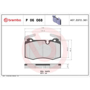 Brembo 4 x Front Brake Pad Set P06068