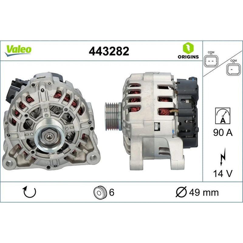 Valeo Car Alternator 12V 443282
