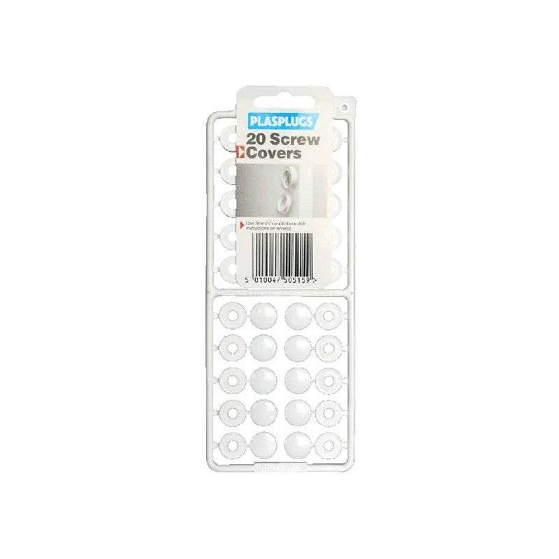 Plasplugs Screw Cover White X20 WCO515 - WCO515