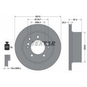 Textar 2 x Rear Brake Discs 92147400