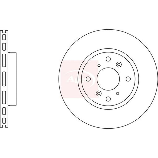 Apec 2 x Vented Front Brake Discs DSK2964