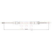 Apec Handbrake Cable Left Rear CAB1651