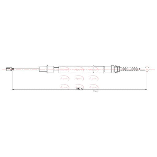 Apec Handbrake Cable Left Rear CAB1651