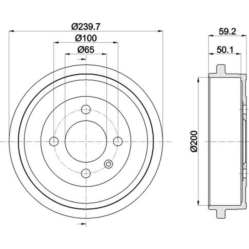 Mintex Brake Drum Assembly Rear MBD302