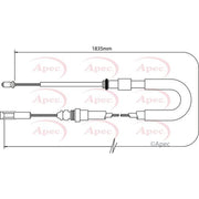 Apec Handbrake Cable Left Front CAB1052