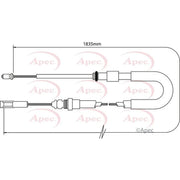 Apec Handbrake Cable Left Front CAB1052