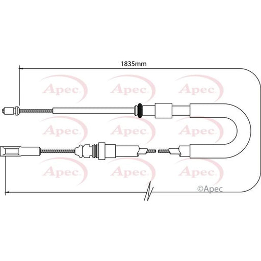 Apec Handbrake Cable Left Front CAB1052