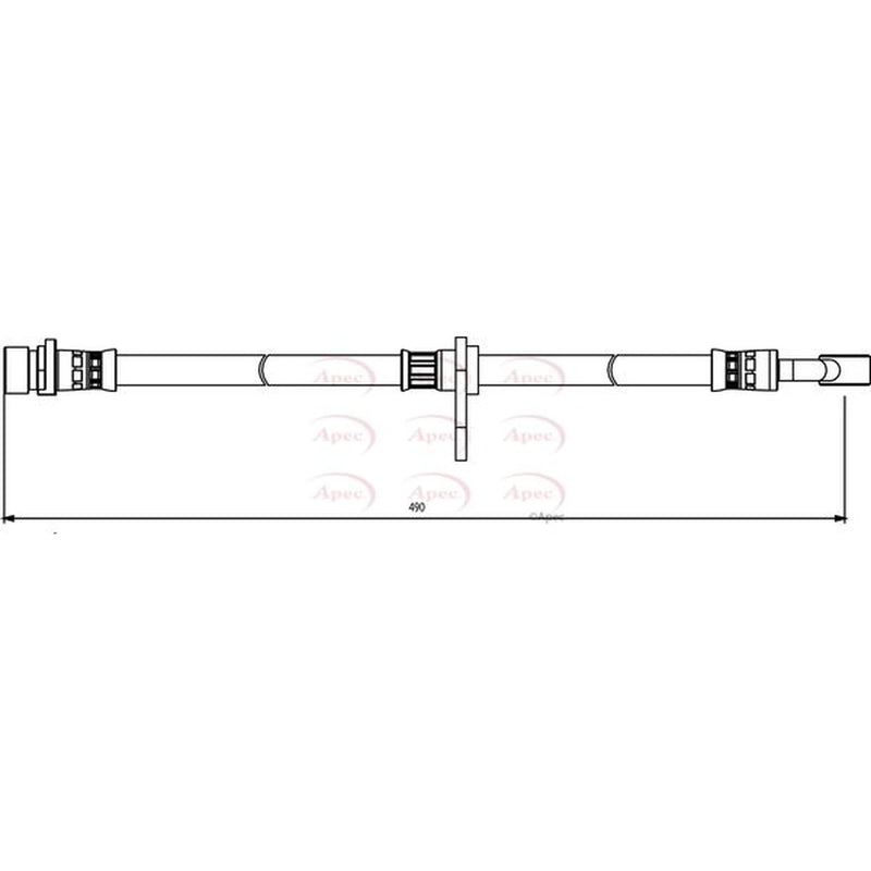 Apec Brake Hydraulic Hose Line Rear HOS3861