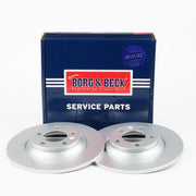 Borg & Beck 2 x Solid Rear Brake Discs BBD5586