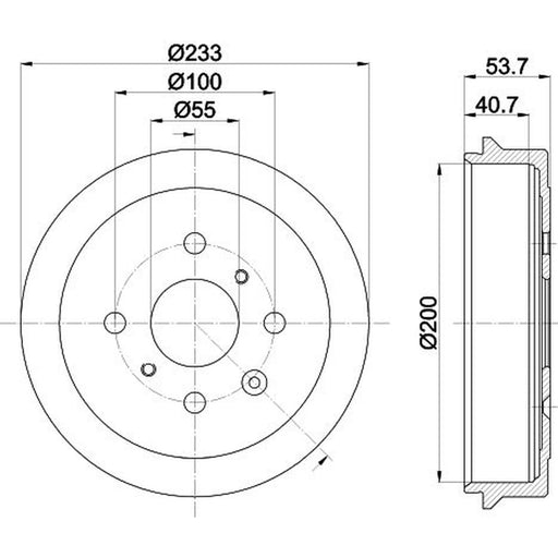 Mintex Brake Drum Assembly Rear MBD303