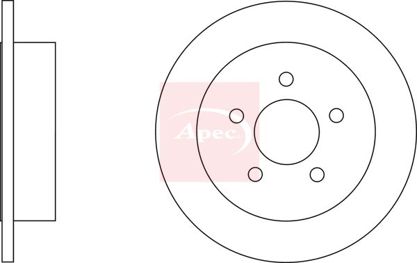 Apec 2 x Brake Disc Set Solid