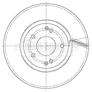 Borg & Beck 2 x Vented Front Brake Discs BBD5447