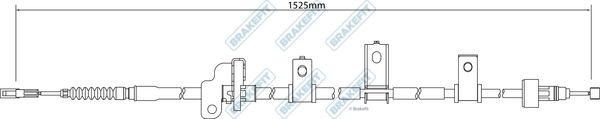 Apec Handbrake Cable Left Rear fits Kia Picanto I 2004-2011 1.0 1.1