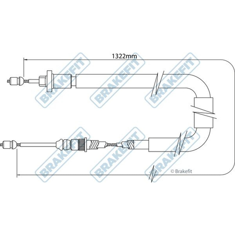 Apec Handbrake Cable Left Rear BBC3543