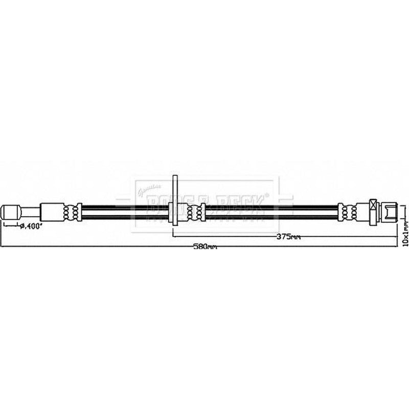 Borg & Beck Brake Hydraulic Hose Line Right BBH8252
