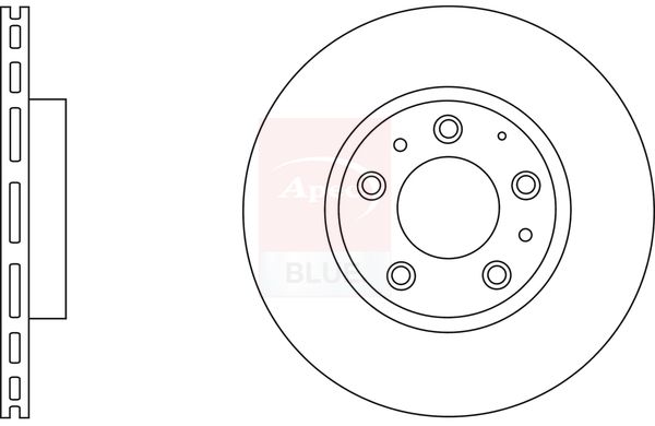 Apec 2 x Brake Disc Set Vented