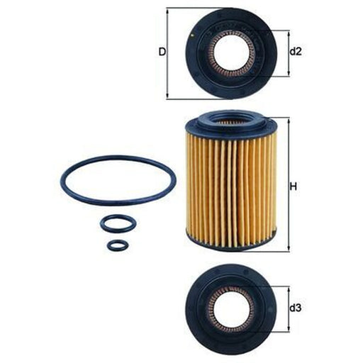 Mahle Engine Oil Filter OX 347D