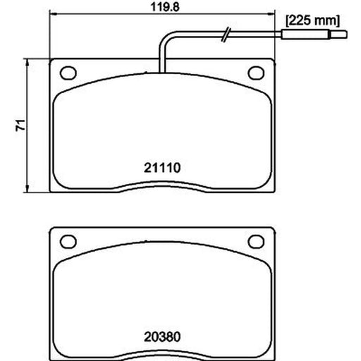 Mintex Front Brake Pad Set MGB443