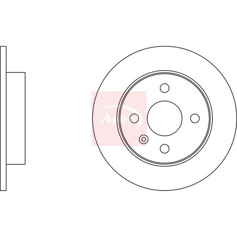 Apec 2 x Solid Rear Brake Discs DSK297