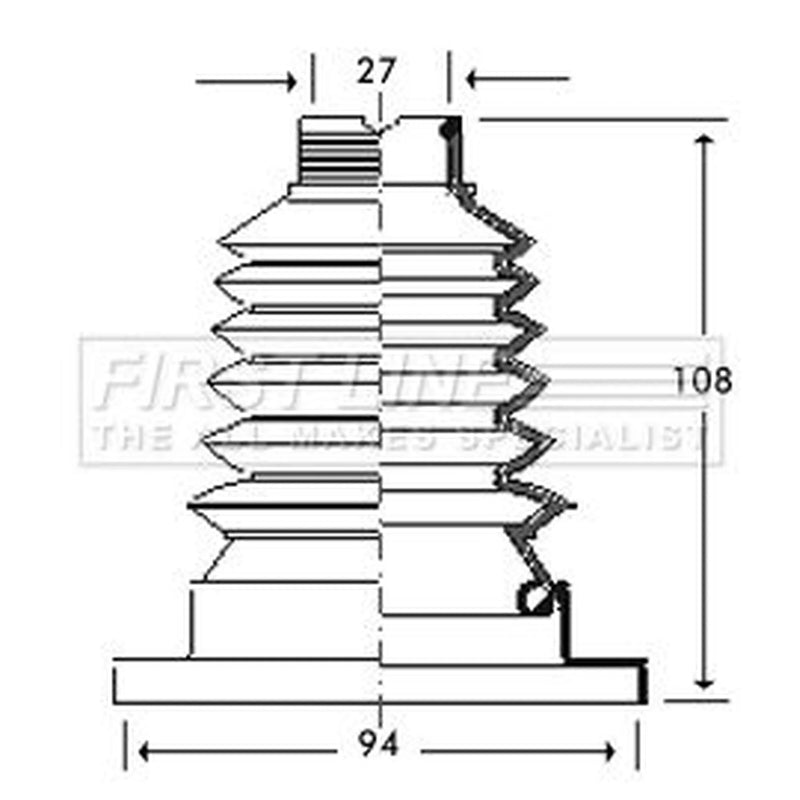 First Line Drive Shaft Bellow Kit Front Left Thermoplast FCB2788