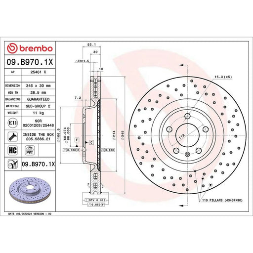 Brembo Xtra 2 x / Front Brake Discs 09.B970.1X