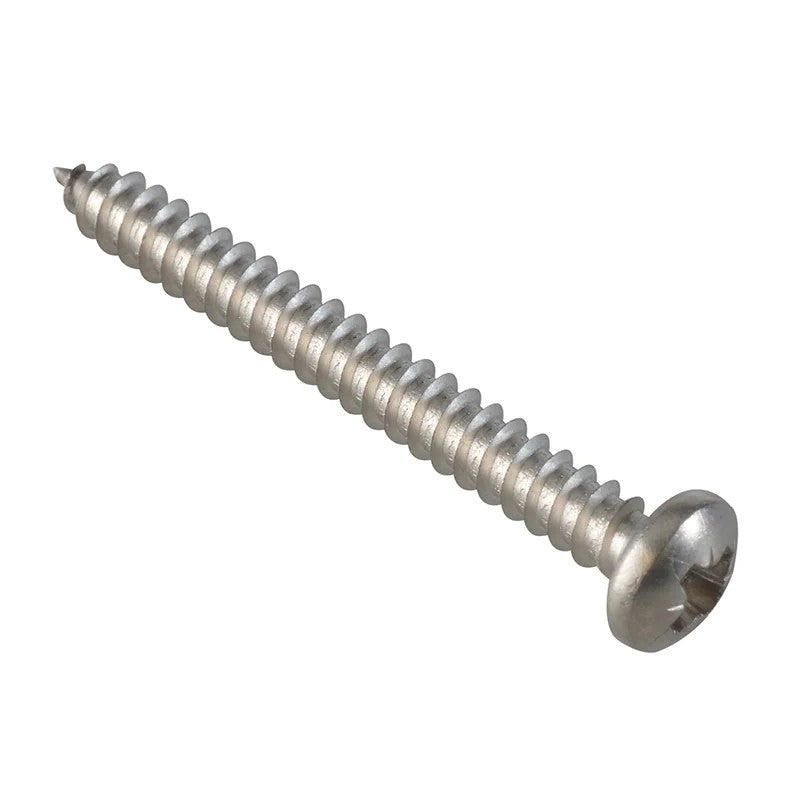 ForgeFix Self-Tapping Screw Pozi Compatible Pan Head SS 1.1/2in x 8 ForgePack 15
