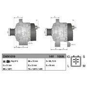 Denso Car Alternator 12V DAN1019