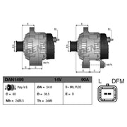 Denso Car Alternator 12V DAN1499
