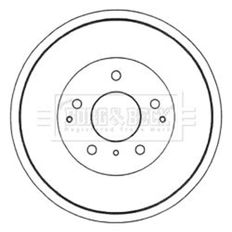 Borg & Beck Brake Drum Assembly Rear BBR7162