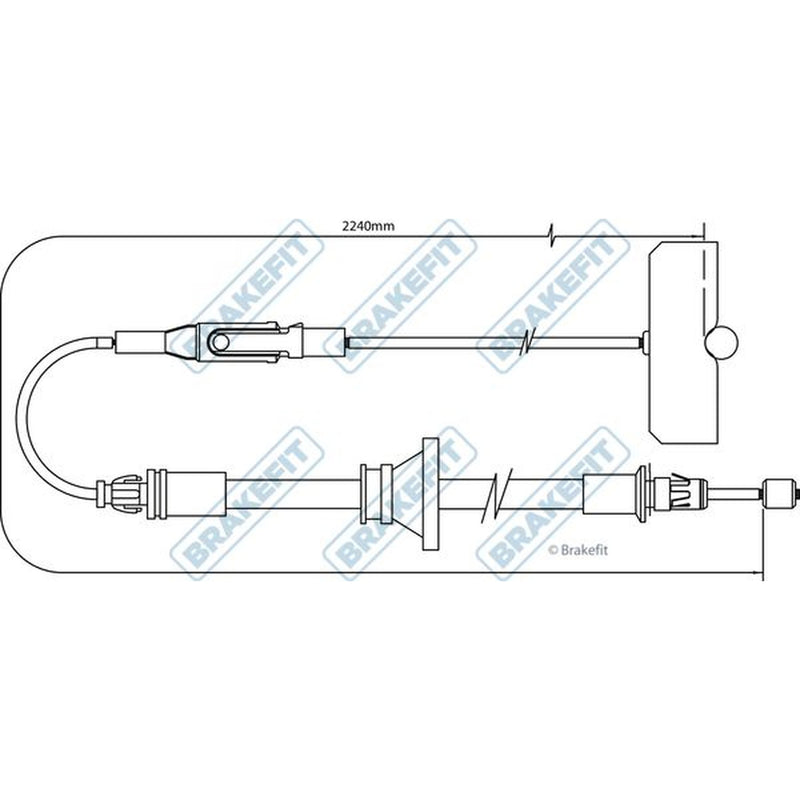 Apec Handbrake Cable Centre BBC3488
