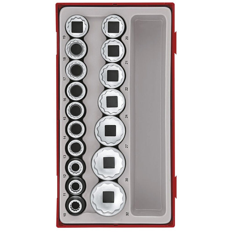 Teng Tools Socket Set 1/2" Drive TT1 17 Pieces