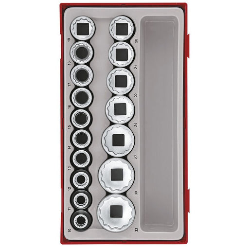 Teng Tools Socket Set 1/2" Drive TT1 17 Pieces