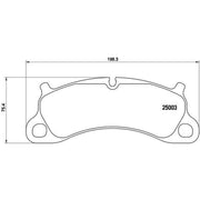 Brembo 4 x Front Brake Pad Set P65025