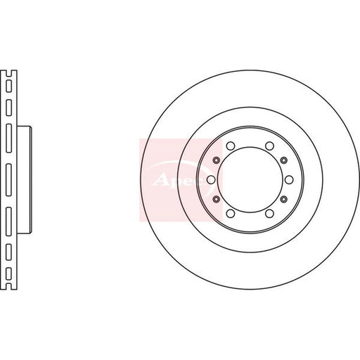 Apec 2 x Vented Front Brake Discs DSK2109