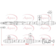 Apec Handbrake Cable Left Rear CAB1235