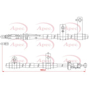 Apec Handbrake Cable Left Rear CAB1235