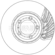 Borg & Beck 2 x Vented Front Brake Discs BBD6226S