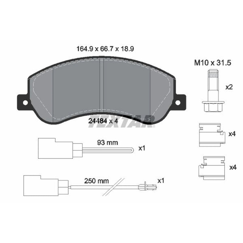 Textar Front Brake Pad Set 2448401