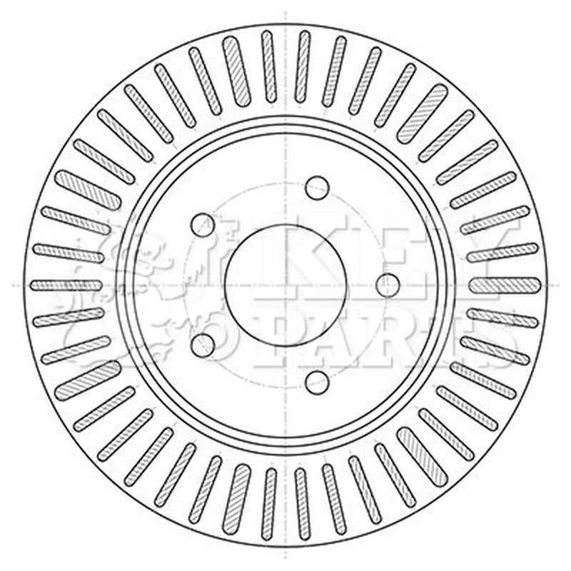 Key Parts 2 x Vented Rear Brake Discs KBD5424