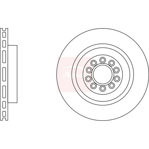 Apec 2 x Vented Front Brake Discs DSK2952