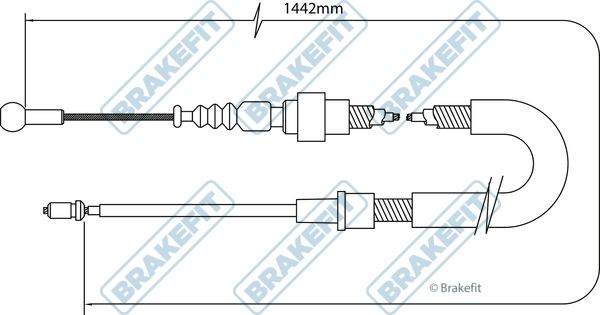 Apec Handbrake Cable Left Rear fits Peugeot 1007 2005 on 1.4