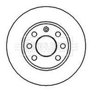 Borg & Beck 2 x Vented Front Brake Discs BBD4858