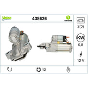 Valeo Starter Motor 12V 0.8kW 12 Teeth 438626